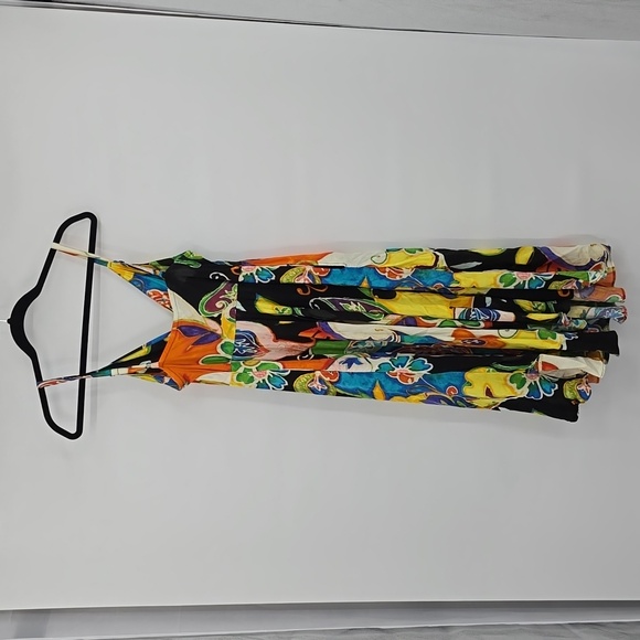 Jams World Floral Hawaiian Ci Ci Midi Dress Mystere Womens Size S - Picture 4 of 9